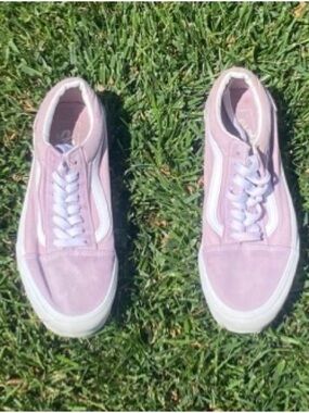 Classic Suede Platform Skate Sneakers Lilac with White Stripe